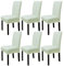 Leeyunbee 6 Pièces Housse de Chaise Moderne élastique, Amovible Lavable Extensible Housses de Chaise de Salle à Manger, Couverture de Chaise pour Décor Salle à Manger, Hôtel et Mariage (Beige)