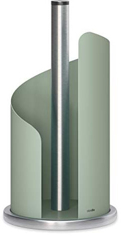 stardis Porte-rouleau d'essuie-tout design en acier inoxydable mat H 30 cm Ø 15 cm Porte-rouleau de papier essuie-tout Vert agave