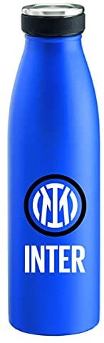 Inter I M New Logo Bottle, Borraccia Unisex Adulto, Blue, 500 ml, in Acciaio inossidabile