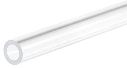 sourcing map PVC Transparent Rohr, Innendurchmesser 5mm Durchmesser 8mm LÄNGE 305mm Acryl Kunststoffrohr für Lampenbau, Stehlampen, Möbel