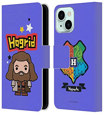 Head Case Designs Officially Licensed Harry Potter Hagrid Deathly Hallows XXVIII Leather Wallet Case Compatible With Apple iPhone 13 Mini