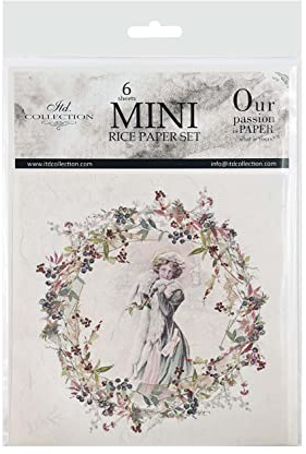 ITD Collection - Mini Papier de Riz Set de Création (6 Feuilles), Découpage de Papiers de Riz pour Le Scrapbooking et Le Bricolage, Multicolore 14,8 x 14,8 cm (RSM042)- HS code 48021000