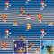 Swafing Paw Patrol Baumwolljersey Stoff für Kinder Coupon (blau geringelt, 0,5m)