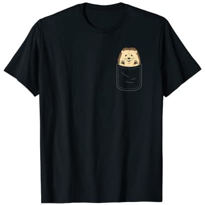 Niedlicher Igel Brusttasche Tasche T-Shirt