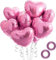 Ballons Helium Geeignet Herzluftballons Hochzeit Folienballon Rosa Herz Luftballon Hochzeitsballons Romantisch Deko für Hochzeit Geburtstag Valentinstag Heiratsantrag