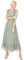 Anaya with Love Ladies Maxi Dress Women V Neckline Sleeveless Frilly for Wedding Guest Bridesmaid Prom Long High Empire Waist Tiered Robe, Frosted Green, 38 Femme