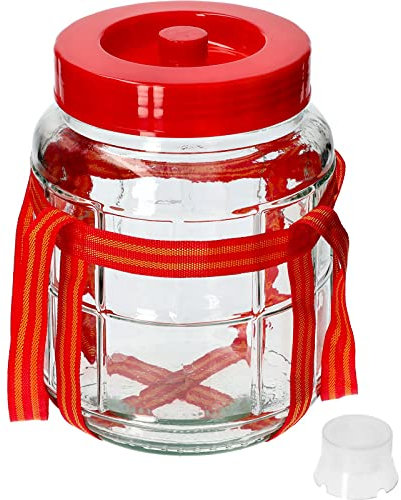 SILPLAST 13 litros de cristal universal con sistema de fermentación, recipiente de fermentación, globo de fermentación, globo de cristal, globo