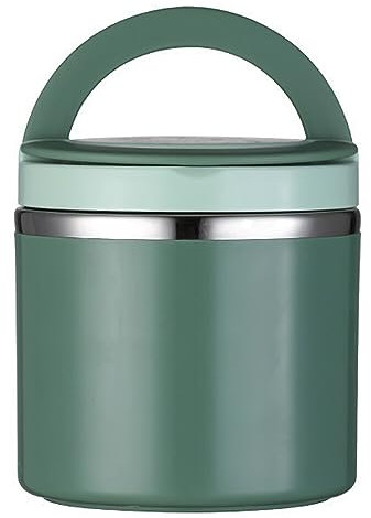 SKJJL 1 L Recipiente Térmico con Asa para Comida, Taza Cereales, para Mantener Caliente, Acero Inoxidable
