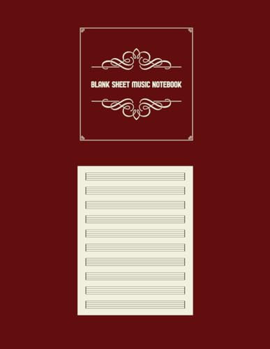 Blank Music Sheet Notebook: Music Manuscript Paper | Staff Notebook