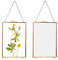 Youyijia 2PCS Hanging Photo Frame Metal Glass Picture Frame with Suspension Rope Double-Sided Vintage Decor Frame(7 * 5inch Gold Upright)