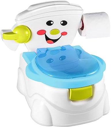 Queiting 2 in 1 Kids Potty Baby Training Toilet Seat with Splash Guard Toddler Training Potty Trainer Portable Safety Chair Urinal for Kids 6 Months to 5 Years Blue