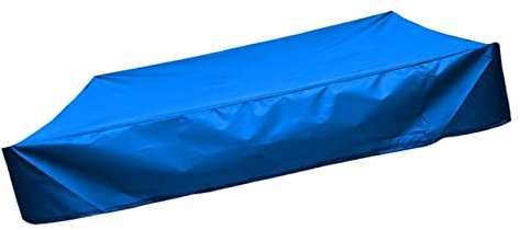 Quadratische Sandkastenabdeckung für Kinder, Blau, Oxford mit Zugseil