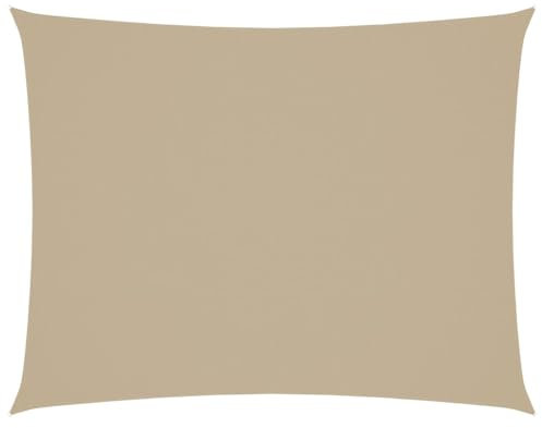 HIGSOSE Voile d'ombrage en Tissu Oxford Rectangulaire 3x6 m Beige Toile Ombrage Jardin Imperméable Résistant aux UV Parasol de Terrasse Plein Air Aire de Jeux Parasol de Patio Balcon