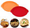 Plat a Tarte,2 Pièces Moule à Tarte en Silicone,Antiadhésif Moule en Silicone Patisserie Rond,Réutilisables Moule à Gâteau Rond en Silicone,Moule a Tarte pour Quiche Sucrée Pâtisserie,Rouge & Orange