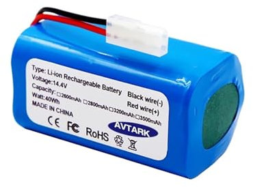 PYQMZTRV 14,8 V 3500 mAh Li-Ionen-Akku, kompatibel mit Xiaomi G1 MI Vacuum-Mop Essential MJSTG1 Staubsaugerzubehör (Color : 1pcs 14.4V 2600mAh, Size : 14.8V)