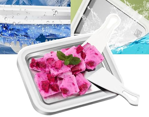 WhAeoy Ice Cream Maker, Making An Ice Cream, Makes 3-4 Frozen Snacks in 30 Minutes, for Frozen Yogurt DIY, for Family Hands-on Activities,A