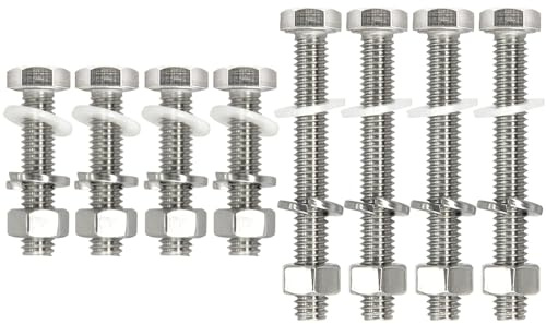 8PCS Post Attachment Kit, Sign Mounting Hardware, Sign Post Mounting Bolts and Nuts, 4 Bolts for Heavy Duty Posts and 4 Bolts for Economy Posts