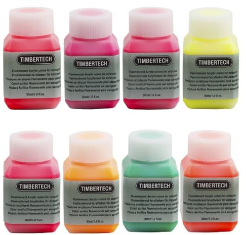 Timbertech 30 ml Airbrush Color Set 8 Fluo