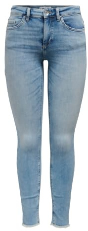 ONLY Onlblush Mid Skin ANK Rw DNM Cro349 Noos | Skinny Fit, Knöchellang, Casual, Bei max. 30 grad waschen