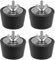 4 Stück Winterstopfen Pool,38mm Pool Stopfen mit Edelstahl-Flügelmutter Poolstopfen Winter,Winterstopfen für Pool Einlaufdüsen,Pool Winterstopfen für Einlaufdüse Gummistopfen Verhindert das Einfrieren