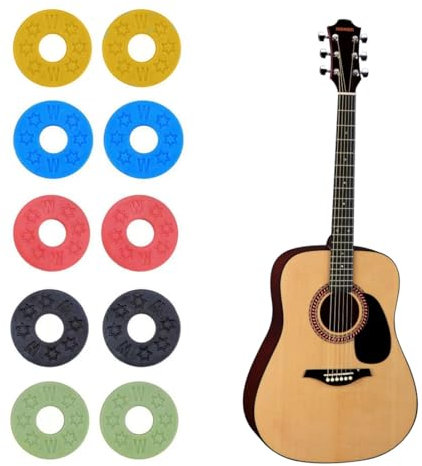 WBZOWRB Gitarren Gurt Schlösser Silikon Gurtschlösser Gummi Gitarren Gurt Blöcke Gitarren Schutz, 10 Stück