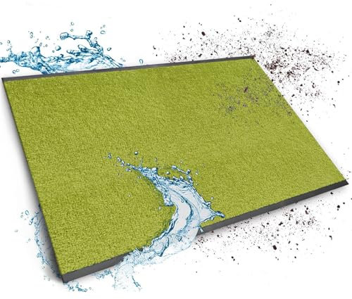 Floordirekt Schmutzfangmatte auf Maß, 90 x 200 cm, Limone, Fußmatte, Türmatte Eingangsbereich, Fußabtreter, Türvorleger, Sauberlaufmatte, Meterware, Mono