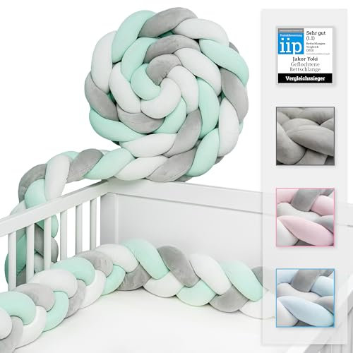 JAKOR® geflochtenes Seitenschläferkissen in 4 Farben und Größen | Vergleichssieger | inkl. Tasche und Wäschenetz | ÖKO TEX Qualität geeignet | 2 Meter | 200x12x8cm | Grün