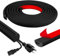 Cable Floor Cover Cable Trunking 22x10mm Self-Adhesive Floor Cable Cover Flexible Cable Hider for Home, Office, Tv Setup, Floor, Wall