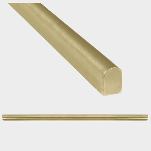 (Pack of 5) Nichetiles Trendy Handmade Metal Gold 1.5cm. x 30cm. Pencil Bullnose Border Wall Tile Trim