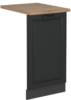 Vicco Panel Frontal del lavavajillas R-Line, Antracita casa de Campo, 45 cm, ET Roble