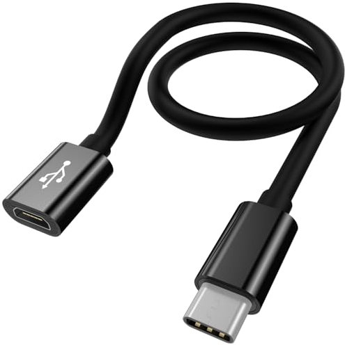 pluX USB C to Micro USB Cable (Micro USB to Type C) - Works with Camera, Camcorder, SAT NAV, Dashcam, Power Bank, Portable Speaker, Mobile, Tablet, eBook reader, Portable Hard Drive and more - 15cm