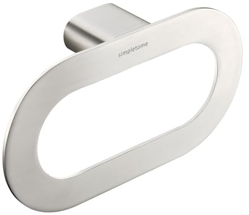 simpletome Handtuchhalter für Badezimmer Wand Handtuchring Rostfrei Zinklegierung Schlichtes Modernes Design (Gebrühtes Nickel)
