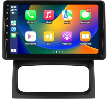 Autoradio Android 14 9 Pouces pour Renault Clio 2 2000-2012 Mémoire, Prend en Charge Carplay/Android Auto sans Fil, Commandes au Volant, Wi-Fi/4G, AM/FM 4 cœurs 2 Go et 64 Go