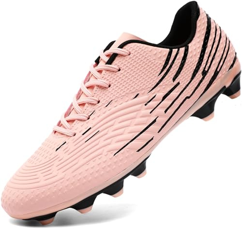 DimaiGlobal Men's Football Boots Firm Ground Soccer Shoe Women's Astro Turf Trainers Athletics Sport Futsal Shoes Teenager Profession Competition Outdoor Cleats Unisex