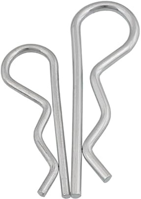 R-Clips Sicherungsstifte Sicherungsstift, Stahl R Typ Federsplint Wellenform Split Clip Clamp Haar Traktor Pin(M2.5x50,20pcs)