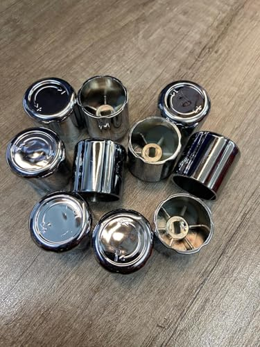 TC Lockshield Radiator Valve Wheelhead Plastic Cap Chrome pack of 10
