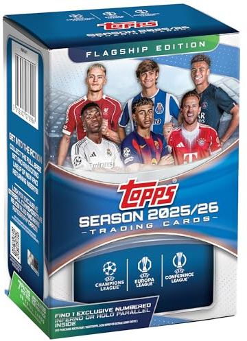 2025-26 Topps UEFA Club-Wettbewerbe Fußball – Fabrikversiegelt – Vorteilsbox