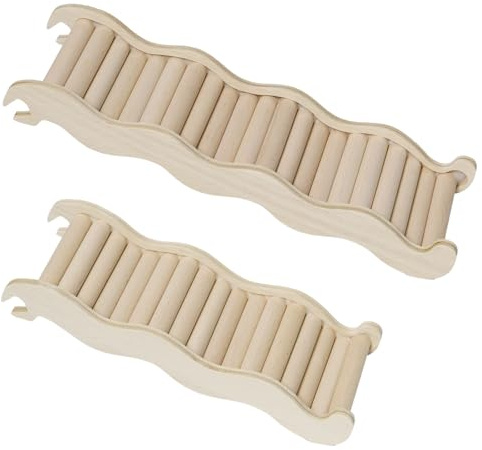 Keboyoe 2 Pzs Puente de Escalera de Madera para Hámster Juguete du Escalada | Hámsters Juguete du Escalada Juguete de Escalada de Hámster Juguetes Hamster Escalera para Hámsters,Jerbos,Mascotas Pequeñas
