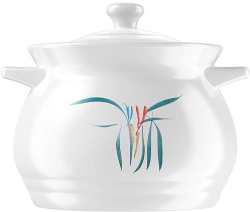 Petite casserole en cuivre avec couvercle, grand bol antiadhésif argile poignée(5L)