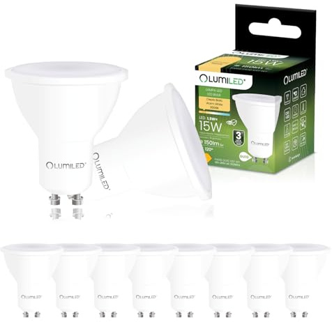 Lumiled LED GU10 PAR16 1,5W ersetzt 15W 150 lm 3000K Warmweiß 10er Pack