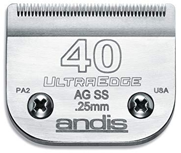 Andis 64084 Carbon-Infused Steel UltraEdge Dog Clipper Blade, Size-40, 1/100-Inch Cut Length