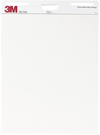 Post-it 3M 570 Flip Chart, 25 x 30-Inches, White, 40-Sheets/Pad