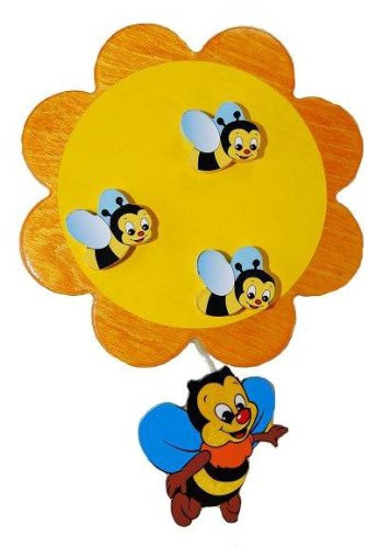 alles-meine.de GmbH Spieluhr Spieldose Musikspieldose Musikspieluhr für die Wand aus Holz Biene