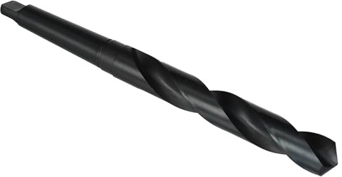 Drill America DWDTS Series Foret à queue conique sous-dimensionnée en acier à haute vitesse, finition oxyde noir, tige conique 3 morses, flûte spirale 118 degrés, taille 3,5 cm (lot de 1)