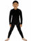LANBAOSI Boys & Girls Long Sleeve Compression Shirts and Pant 2 Pcs Set, Black, 5