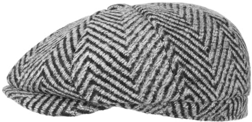 Lipodo Coarse Herringbone Schirmmütze Ballonmütze Fischgrätmuster Herren Herbst Winter