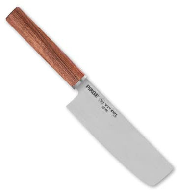Pirge PROSHARP Couteau De Cuisine Traditionnel Japonais Professionnel | Couteau A Sushi en Acier Inoxydable | Haut De Gamme | Résistance a la Corrosion | Poignée Ergonomique en Bois de Rose (Nakiri)