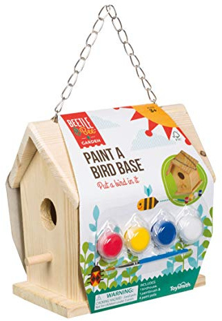 Beetle & Bee Paint A Bird Base, Backyard Birdhouse Kit, Bird House Painting Kit for Kids, DIY Arts & Crafts Gardening For Kids & Teens, Boys & Girls