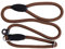 lionto Laisse Retriever Robuste et résistante aux intempéries pour Chiens de Toutes Tailles, Laisse et Collier en Un, 120 cm, Douce pour Le Pelage avec Stop intégré, Vegan, Marron