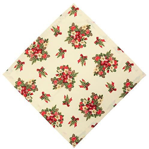 Hossner Weihnachts Tischdecke Mitteldecke Pinas Christrose weiß grün rot 85x85cm